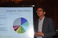 Innerhalb eines Jahres führte das Daten-
qualitäts­programm von GS1 ­Germany und Smart Data One zu einer Reduktion fehlerhafter GTINs um durchschnittlich 54 % – Fabian Dimski, COO von Smart Data One, beim Workshop von Sweets Global Network.
