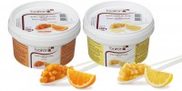 Basics for product range expansion and differentiation from competitors: Les vergers Boiron semi-candied fruits convince thanks to 100% natural ingredients, less sugar and a tart citrus flavour.