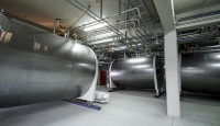 Mixing tanks for the finished chocolate. 